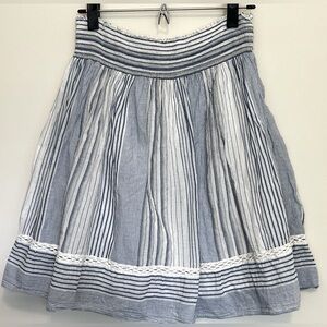 MAX STUDIO Boho Cottage Core longer mini length Skirt -100% cotton - Coquette